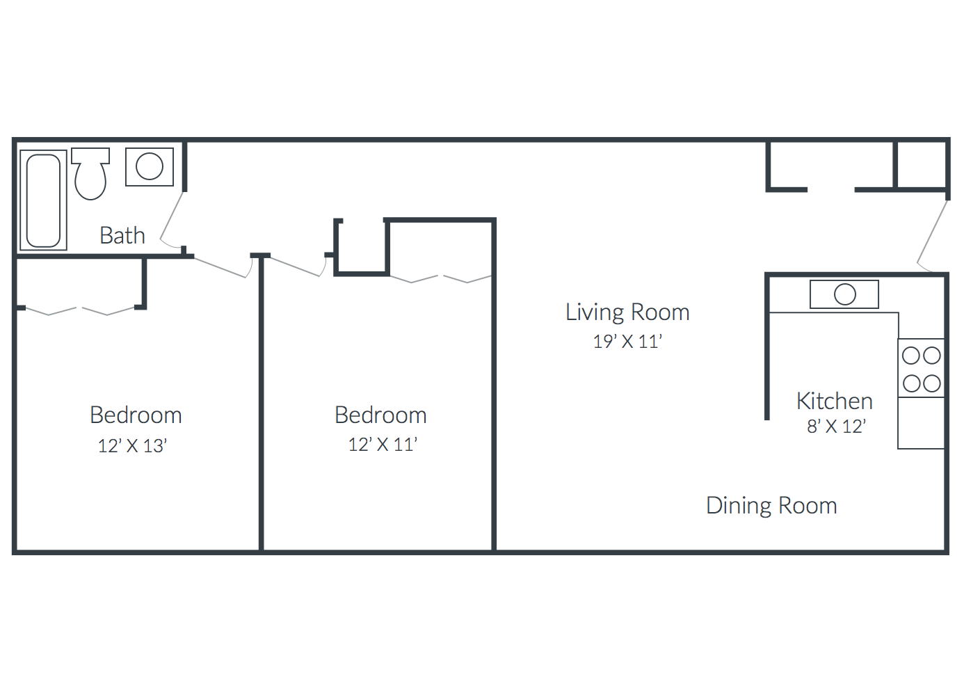 Floor Plans of Town & Country Apartments in Grand Rapids, MI